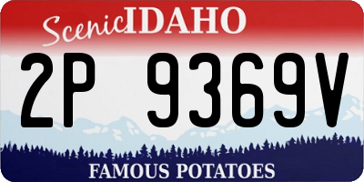 ID license plate 2P9369V