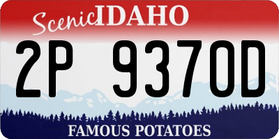 ID license plate 2P9370D
