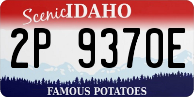 ID license plate 2P9370E