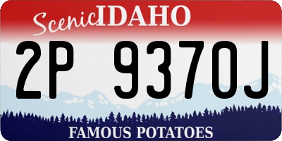 ID license plate 2P9370J