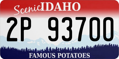 ID license plate 2P9370O