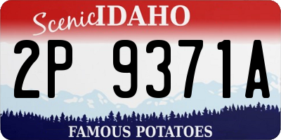 ID license plate 2P9371A