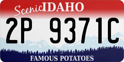 ID license plate 2P9371C