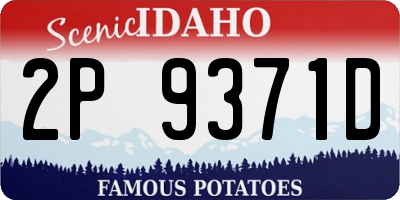 ID license plate 2P9371D