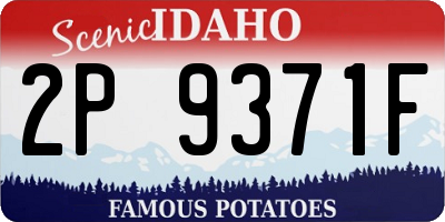 ID license plate 2P9371F