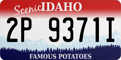 ID license plate 2P9371I