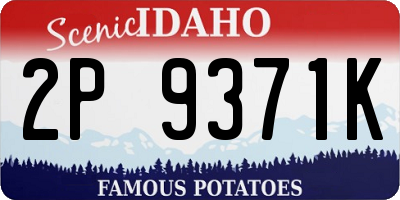 ID license plate 2P9371K