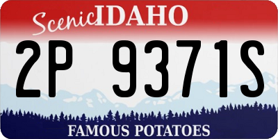 ID license plate 2P9371S