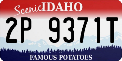 ID license plate 2P9371T