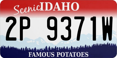 ID license plate 2P9371W
