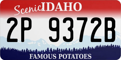 ID license plate 2P9372B