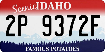 ID license plate 2P9372F
