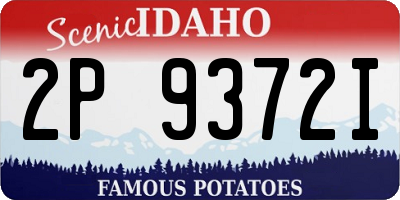 ID license plate 2P9372I