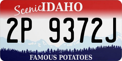 ID license plate 2P9372J