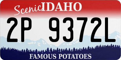 ID license plate 2P9372L