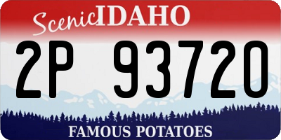 ID license plate 2P9372O