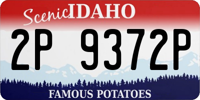 ID license plate 2P9372P