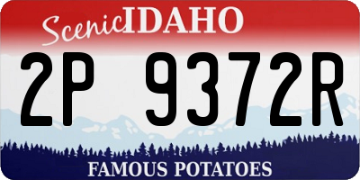 ID license plate 2P9372R