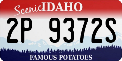 ID license plate 2P9372S