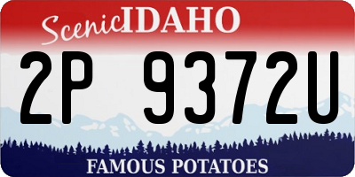 ID license plate 2P9372U