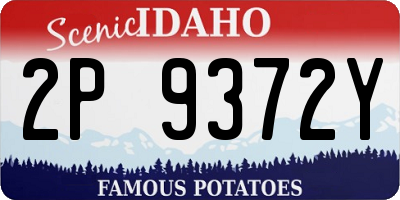 ID license plate 2P9372Y