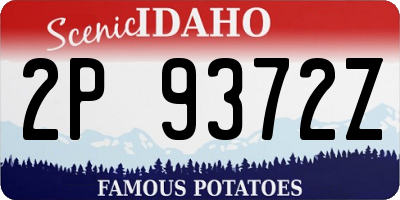ID license plate 2P9372Z
