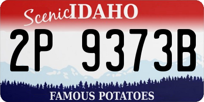 ID license plate 2P9373B