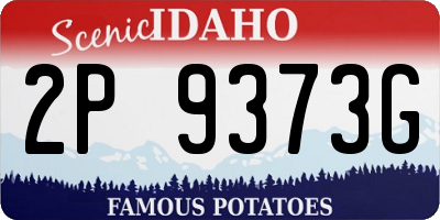 ID license plate 2P9373G