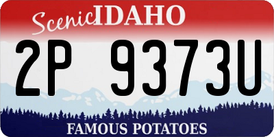 ID license plate 2P9373U