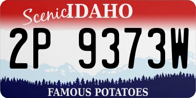 ID license plate 2P9373W