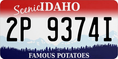 ID license plate 2P9374I