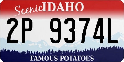 ID license plate 2P9374L