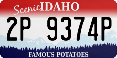 ID license plate 2P9374P
