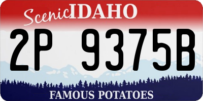 ID license plate 2P9375B