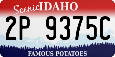 ID license plate 2P9375C