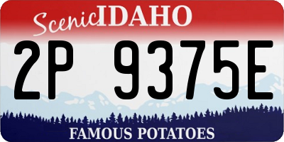 ID license plate 2P9375E