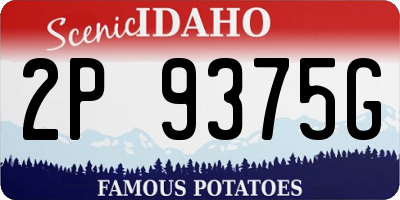 ID license plate 2P9375G