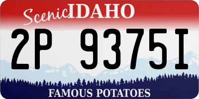 ID license plate 2P9375I