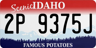 ID license plate 2P9375J