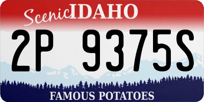 ID license plate 2P9375S