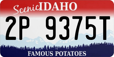 ID license plate 2P9375T