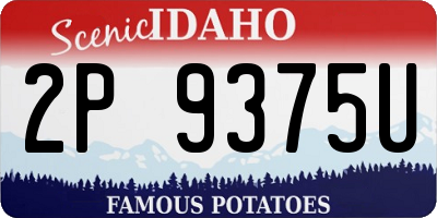 ID license plate 2P9375U
