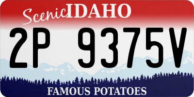 ID license plate 2P9375V