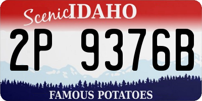 ID license plate 2P9376B