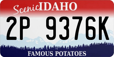 ID license plate 2P9376K