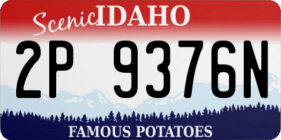 ID license plate 2P9376N
