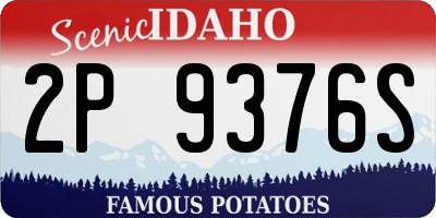ID license plate 2P9376S