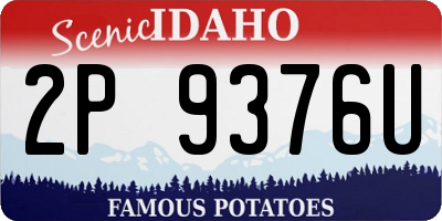 ID license plate 2P9376U