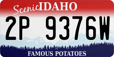 ID license plate 2P9376W