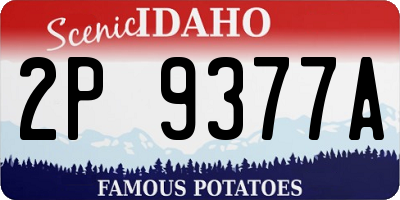 ID license plate 2P9377A